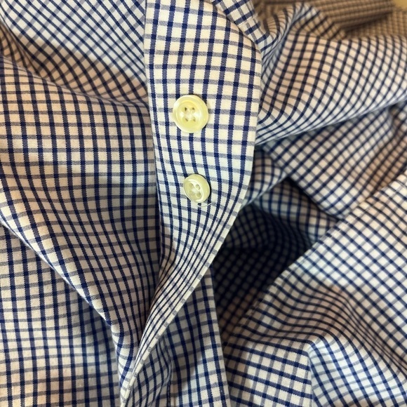 BROOKS BROS Traditional Fit, Non-Iron Plaid Button Down Shirt Size 17-34 - Picture 10 of 11